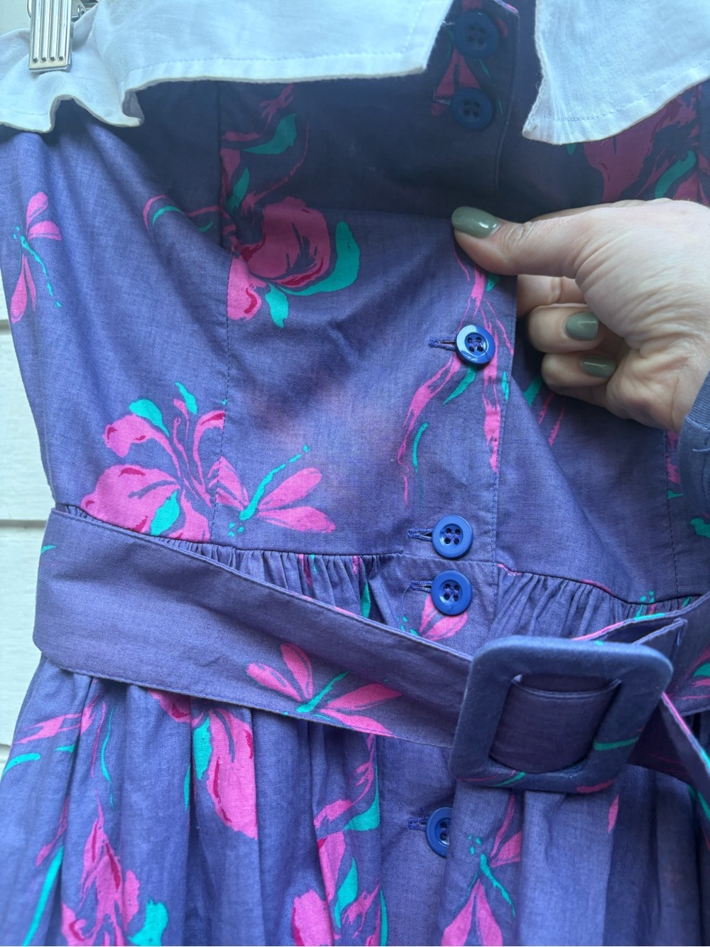 Laura Ashley Floral Midi Dress in Purple - Picture 6 of 6